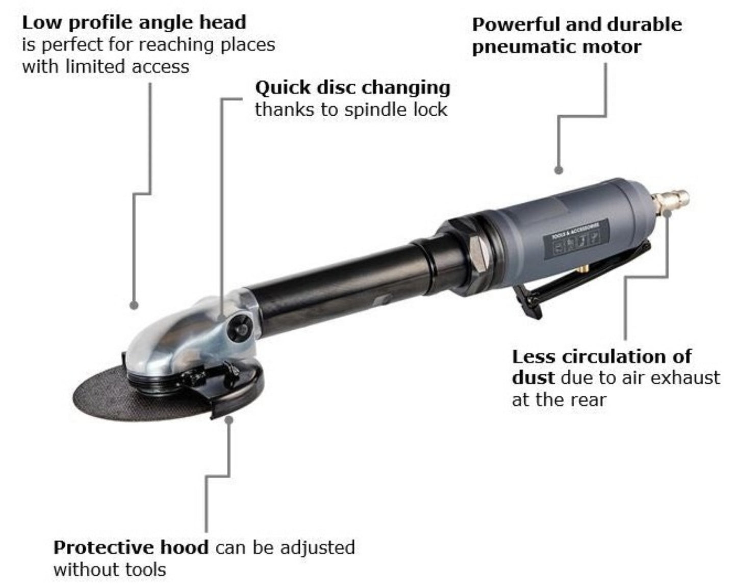 ABACABAC Long Neck Angle Grinder PRO Air Tools